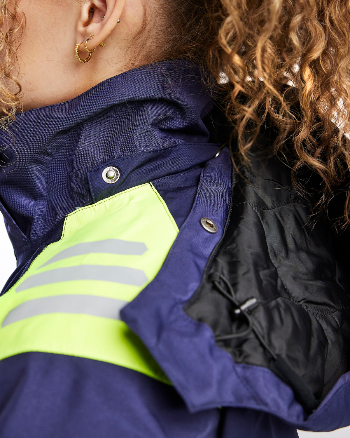Blåkläder Damen 4470 Warnschutz Winterjacke Kl 1 – marine/orange