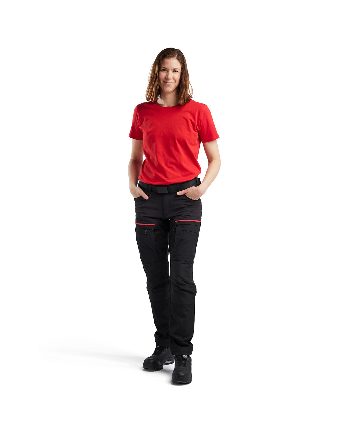 Blåkläder Damen 7166 Service Arbeitshose – schwarz/rot