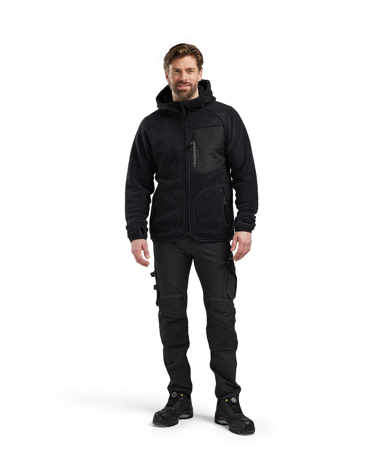 Blåkläder 4725 Faserpelz-Kapuzenjacke – schwarz