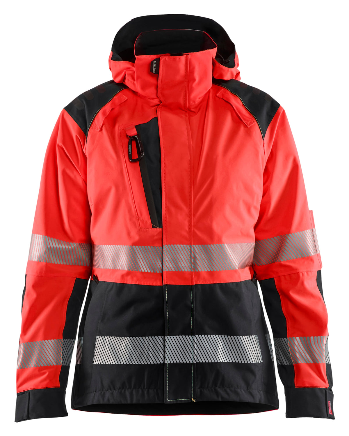 Blåkläder Damen 4436 Warnschutz Regenjacke Kl. 2 – rot/schwarz