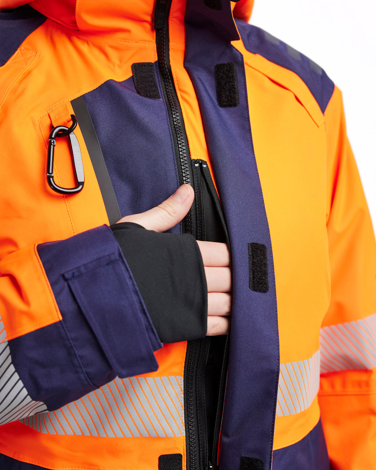 Blåkläder Damen 4436 Warnschutz Regenjacke Kl. 2 – orange/marine