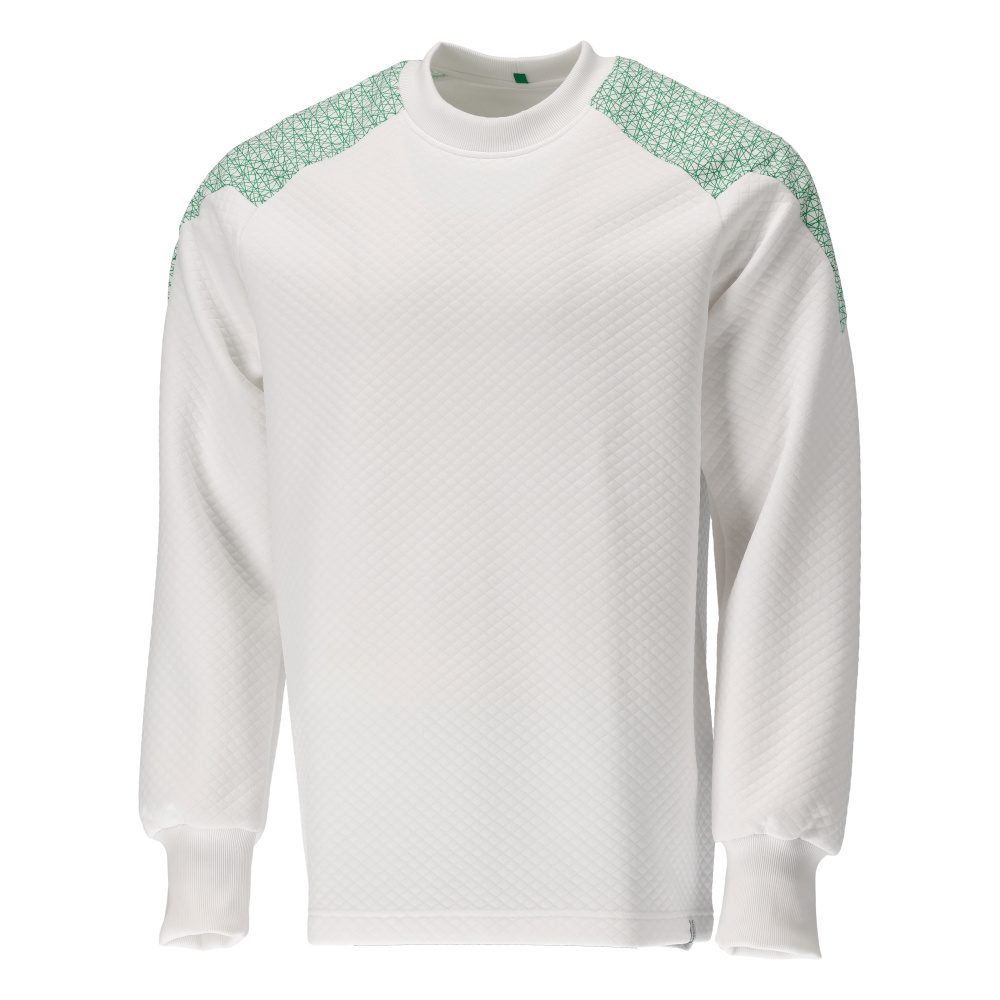 Mascot 20084-932 Food & Care Sweatshirt – weiß/grasgrün