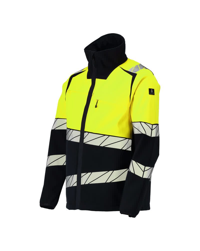 Mascot Accele. Safe Warnschutz-Softshelljacke – schwarz/leuchtgelb