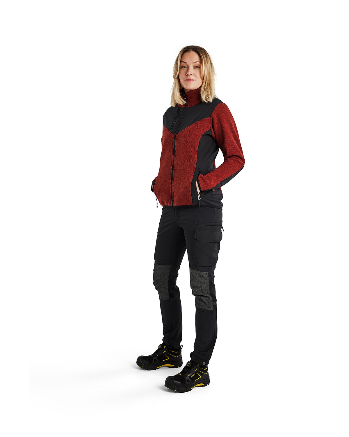 Blåkläder Damen 5943 Strickjacke – rostrot/schwarz