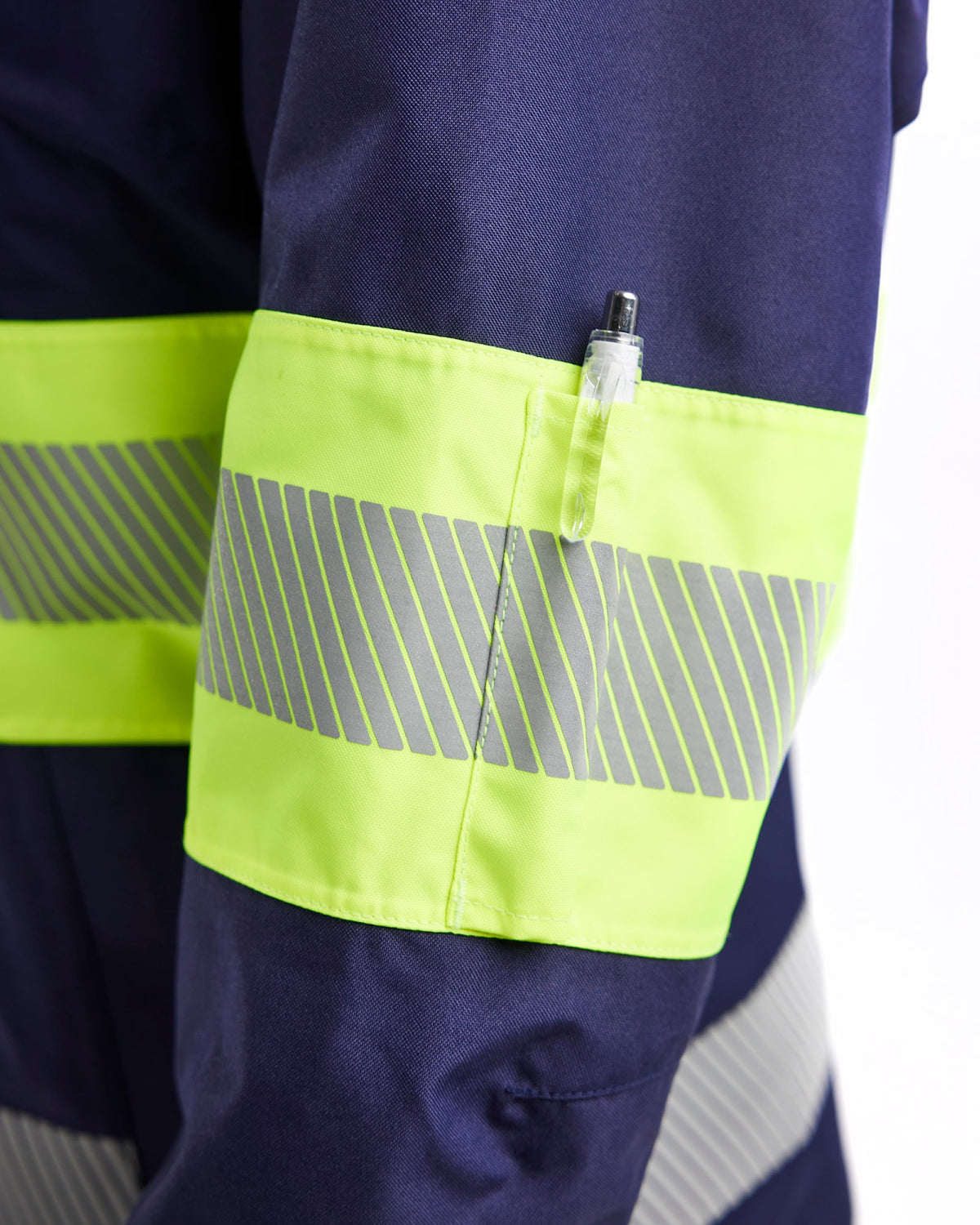 Blåkläder Damen 4430 Warnschutz Regenjacke Kl. 1 – marine/gelb