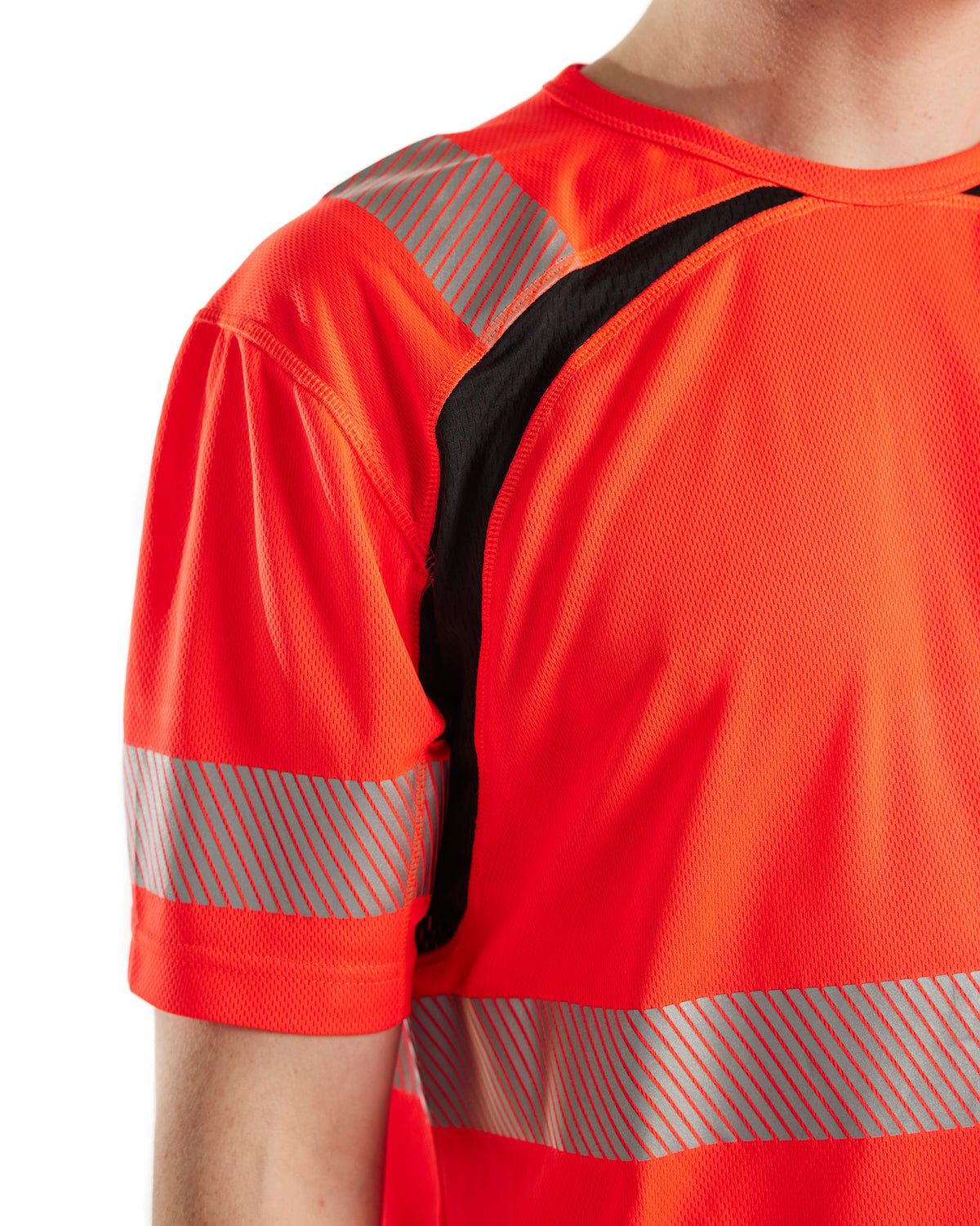 Blåkläder 3397 Warnschutz T-Shirt m. UV-Schutz – rot/schwarz