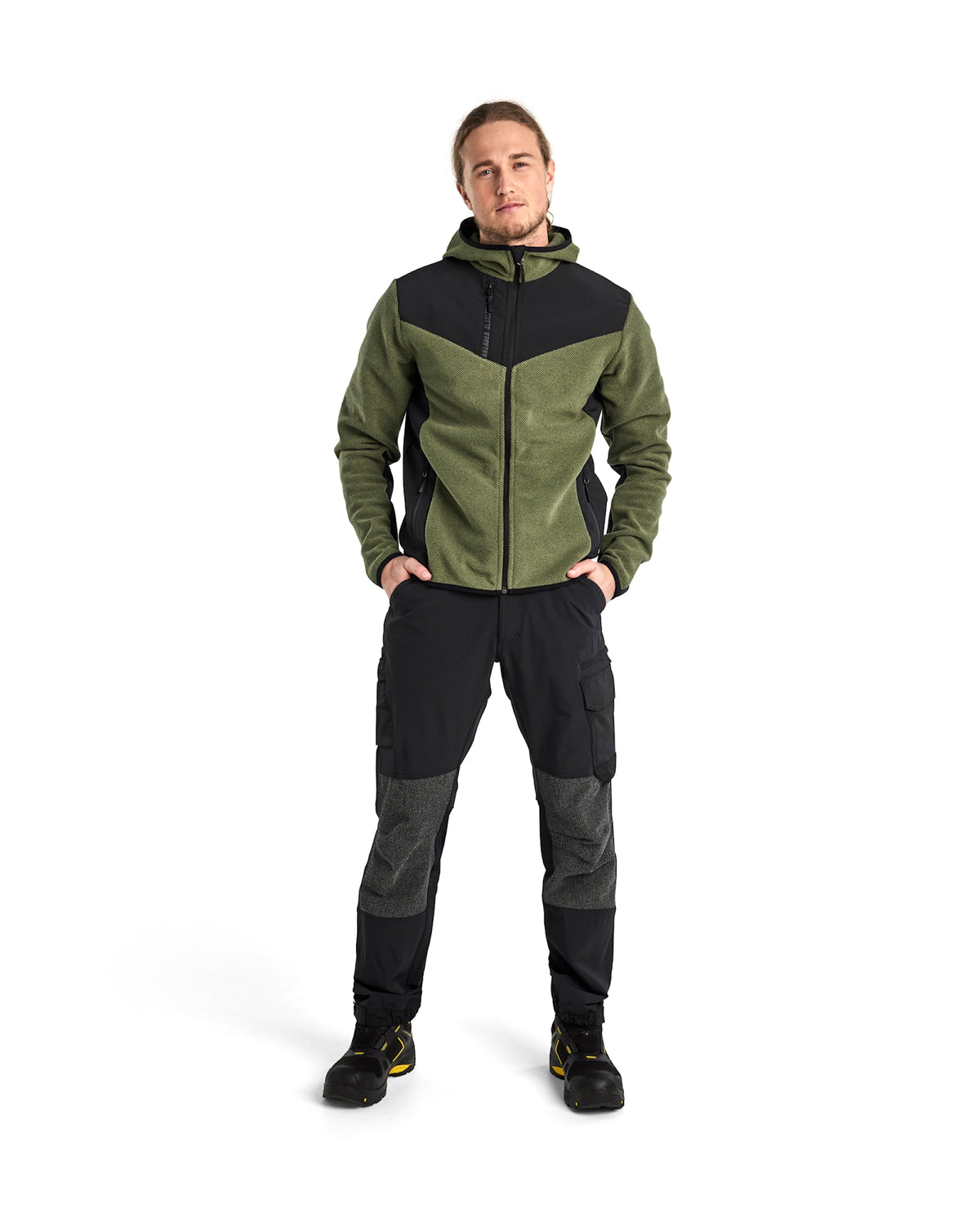Blåkläder 5940 Strickjacke – herbstgrün/schwarz