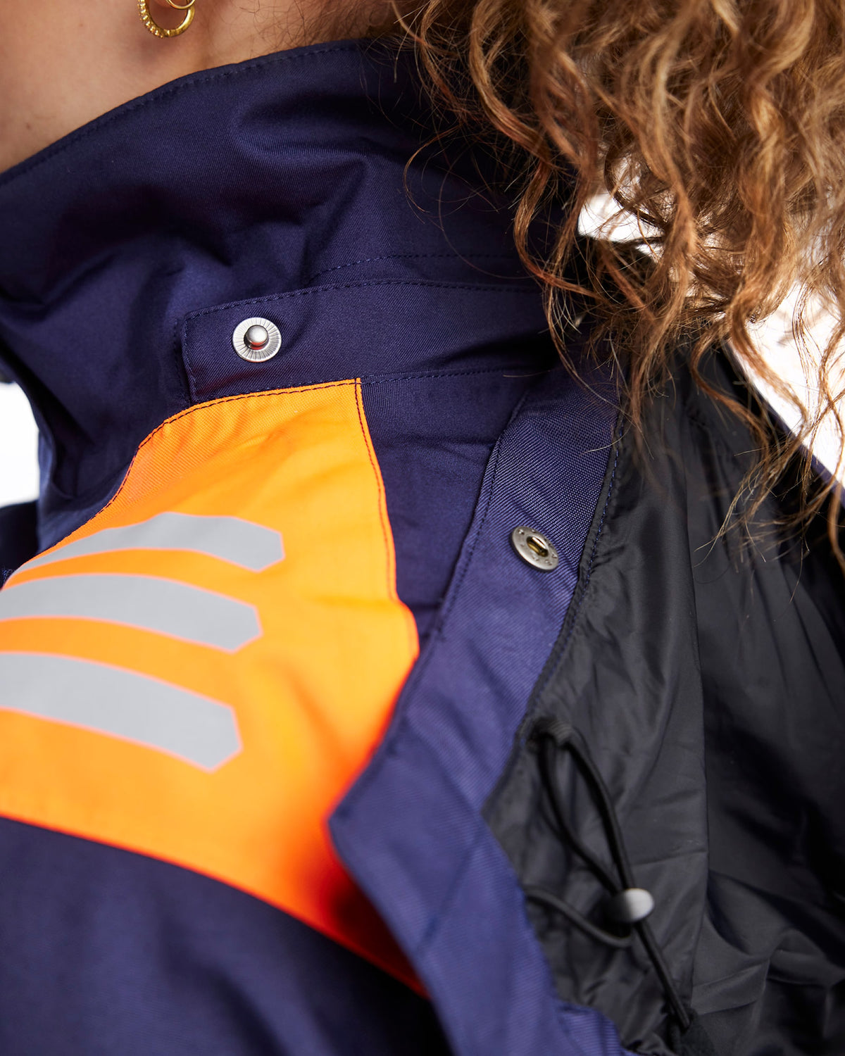 Blåkläder Damen 4430 Warnschutz Regenjacke Kl. 1 – marine/orange
