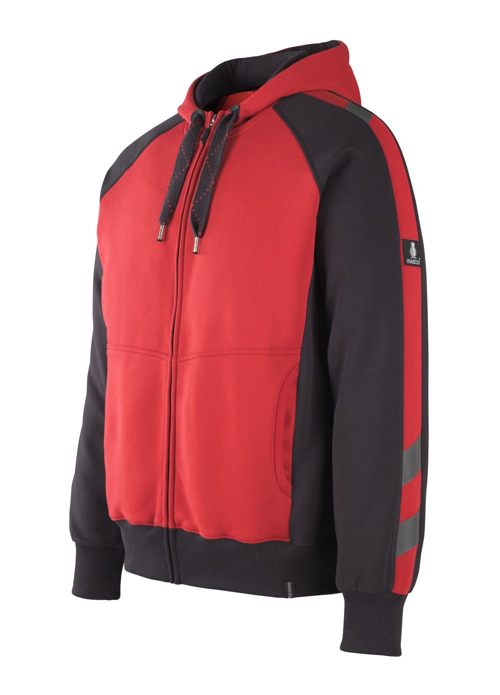 Mascot Wiesbaden Unique Kapuzen-Sweatshirt – rot/schwarz