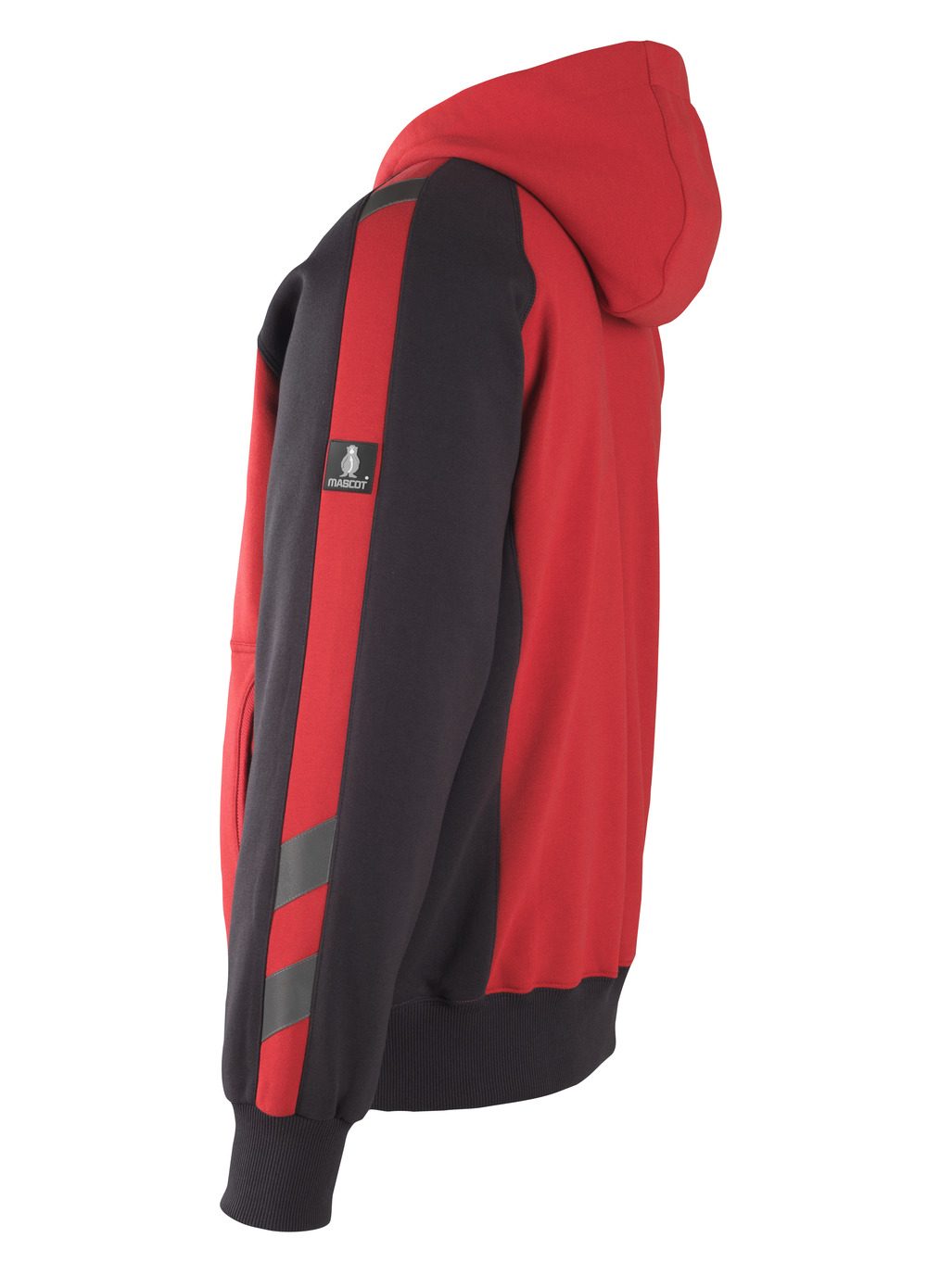 Mascot Wiesbaden Unique Kapuzen-Sweatshirt – rot/schwarz