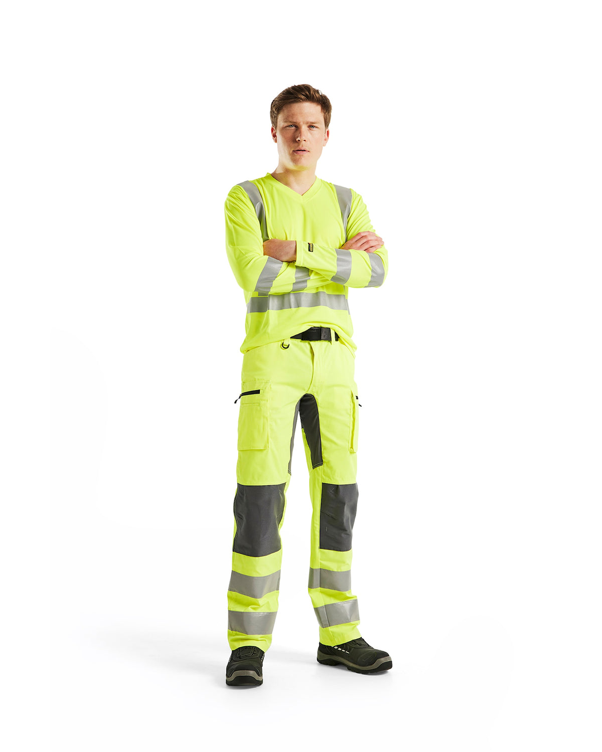 Blåkläder 3383 Warnschutz Langarmshirt UV-Schutz – gelb