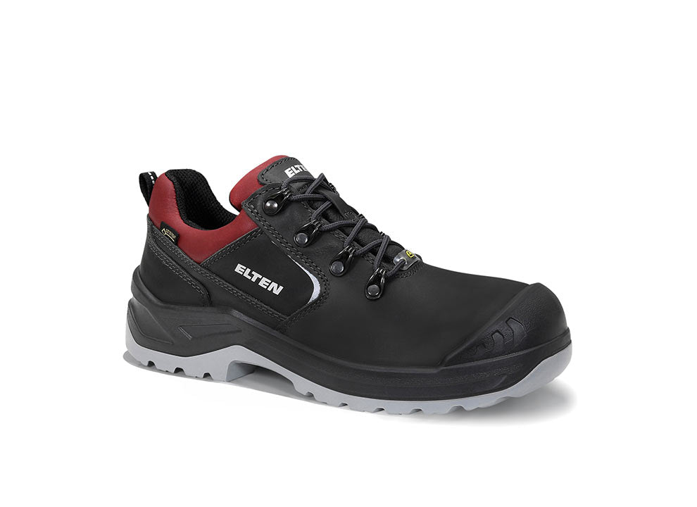 Elten Damen Lena GTX BLACK-RED LOW S3 Halbschuh schwarz – schwarz