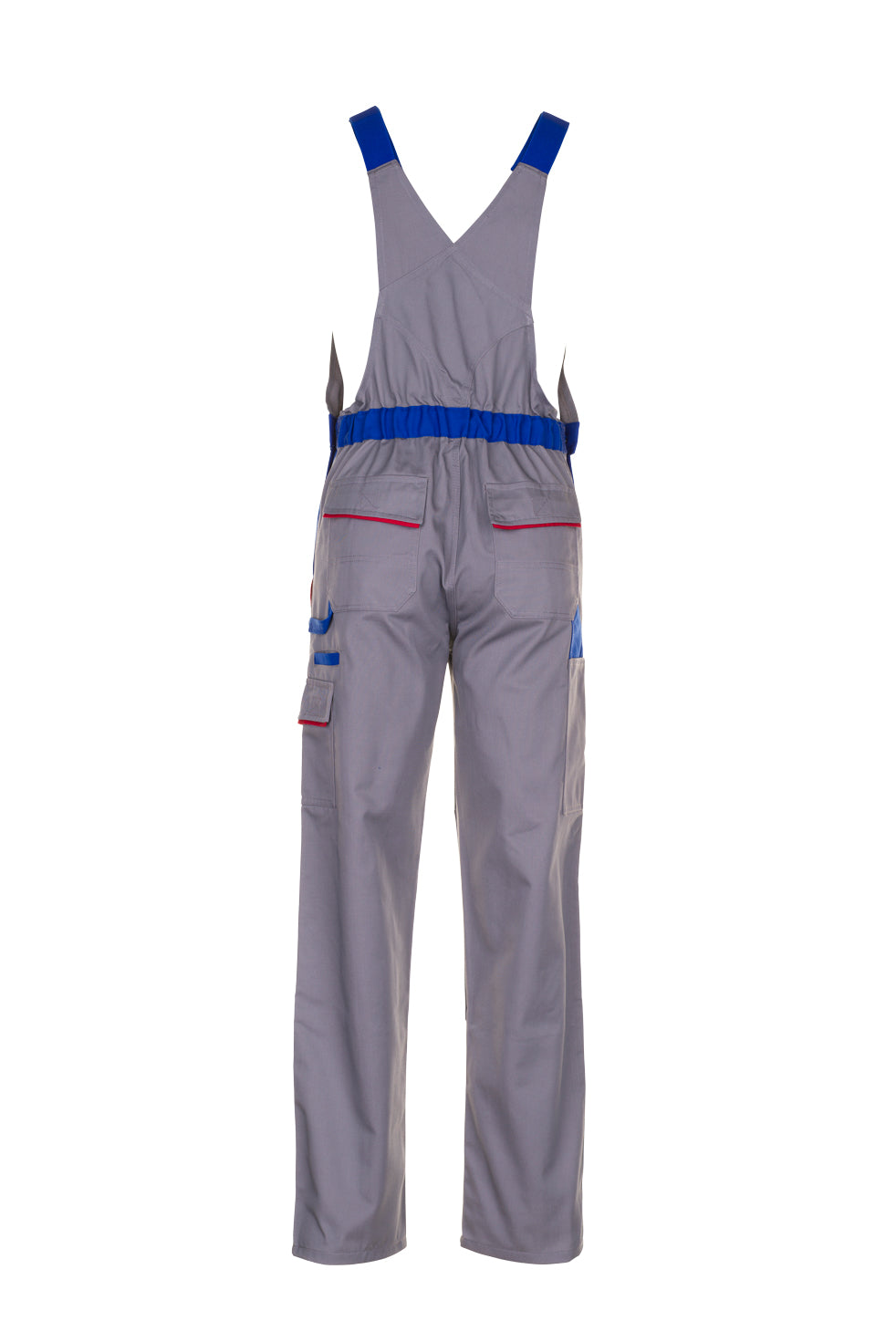 PLANAM Highline Latzhose zink/kornblumenblau/rot