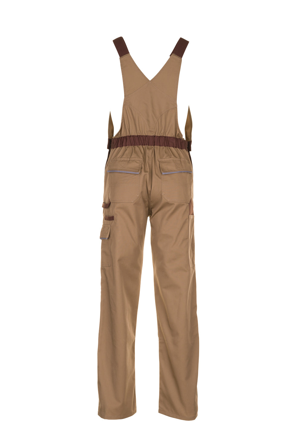 PLANAM Highline Latzhose khaki/braun/zink