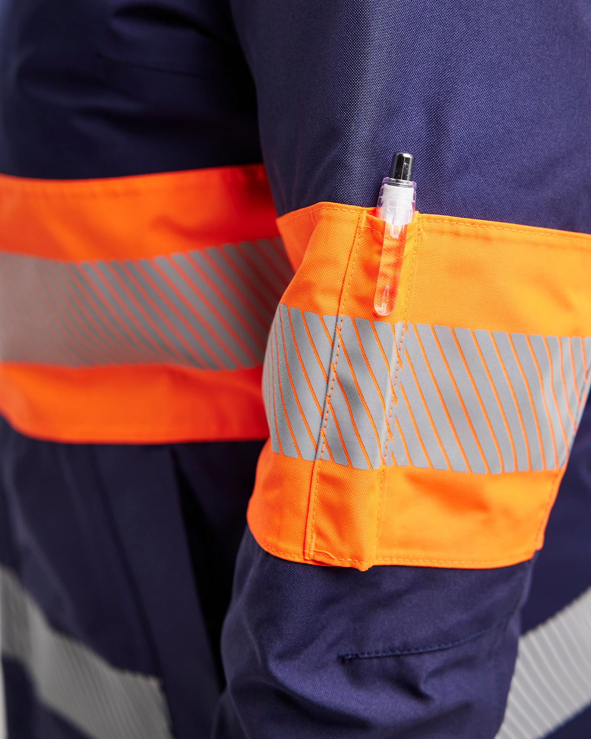 Blåkläder Damen 4470 Warnschutz Winterjacke Kl 1 – marine/orange