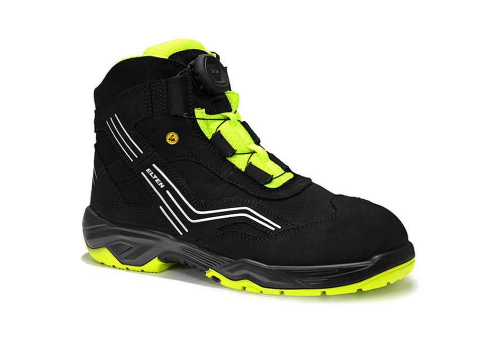 Elten Ambition BOA Mid ESD S2 Sicherheitsstiefel schwarz – schwarz