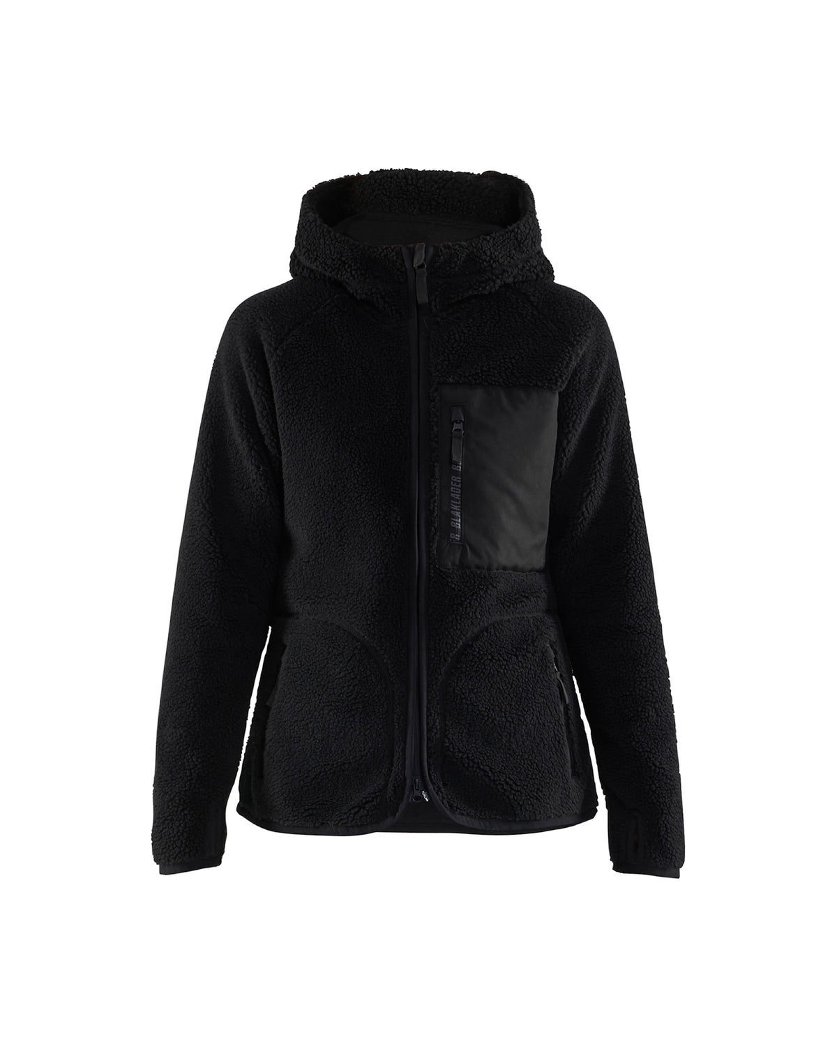 Blåkläder Damen 4727 Faserpelz-Kapuzenjacke – schwarz
