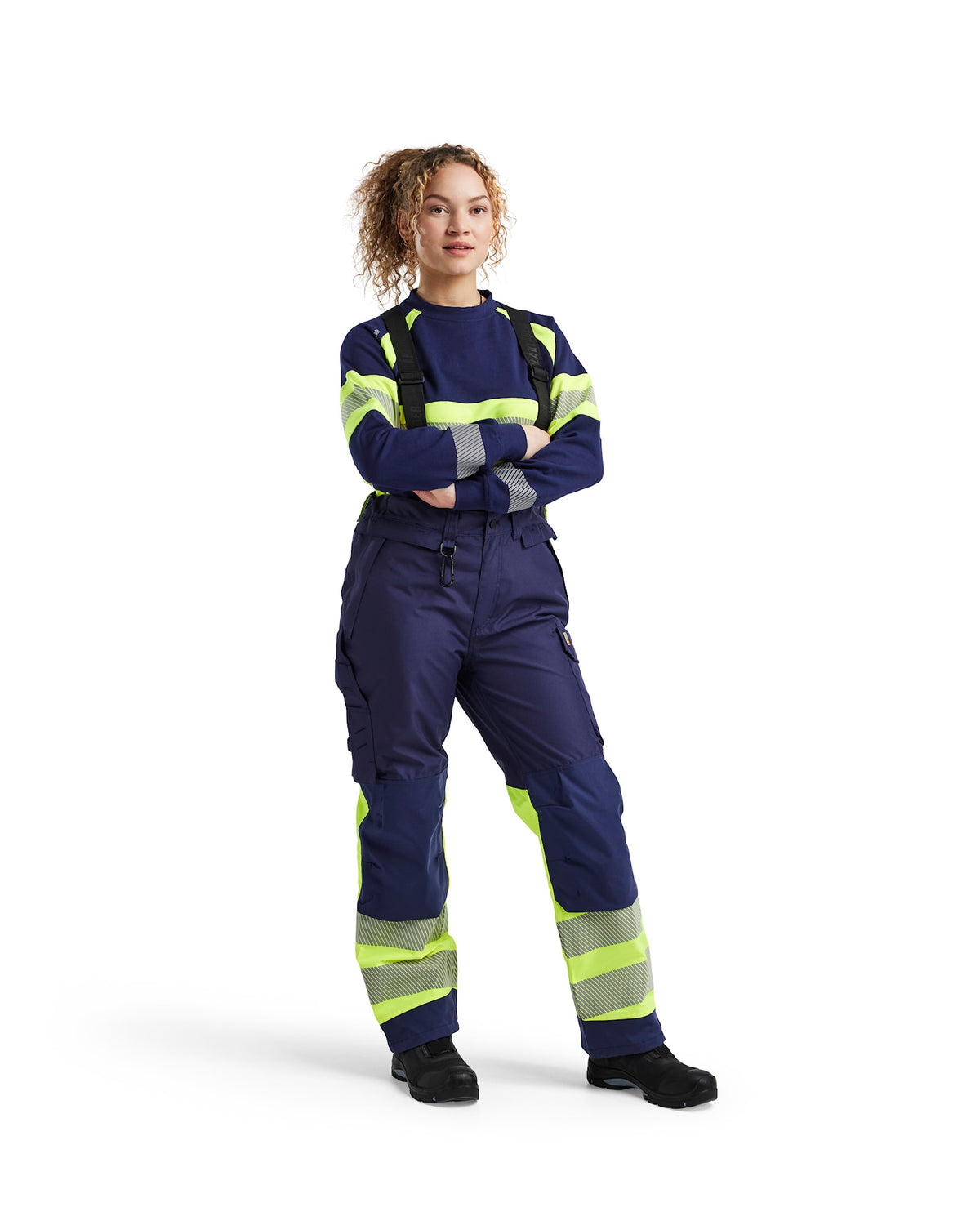 Blåkläder 1877 Warnschutz Regenhose – marine/gelb