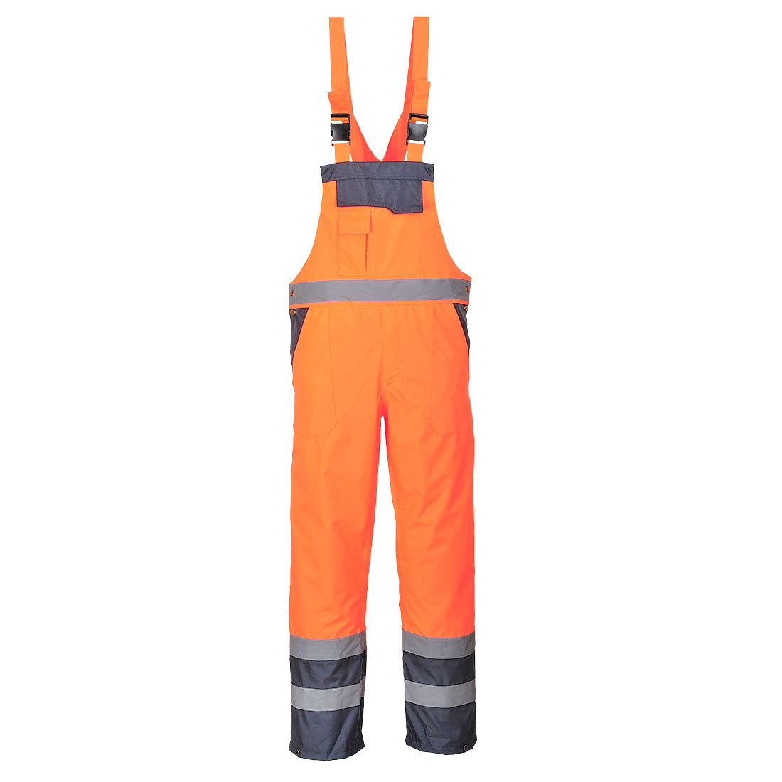 Portwest S488 Kontrast Warnschutz PU-Regenlatzhose – orange/marine