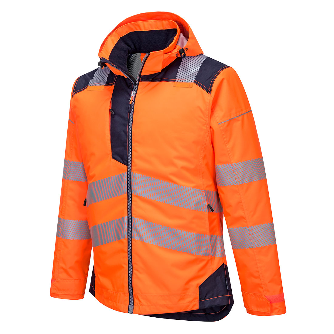 Portwest T400 PW3 Warnschutz Winterjacke – orange/marine