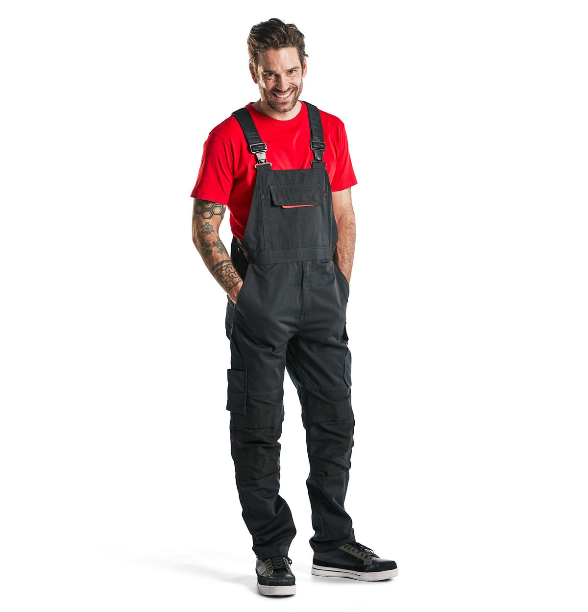 Blåkläder 2695 Stretch Latzhose – schwarz/rot