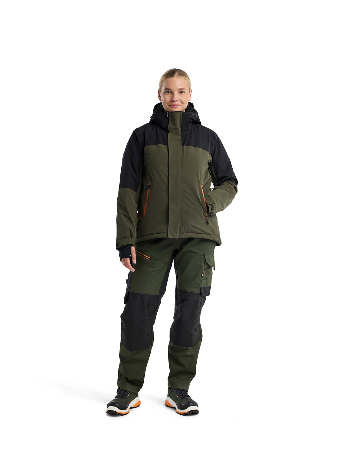 Blåkläder Damen 4707 Striker Winterjacke – waldgrün/rost