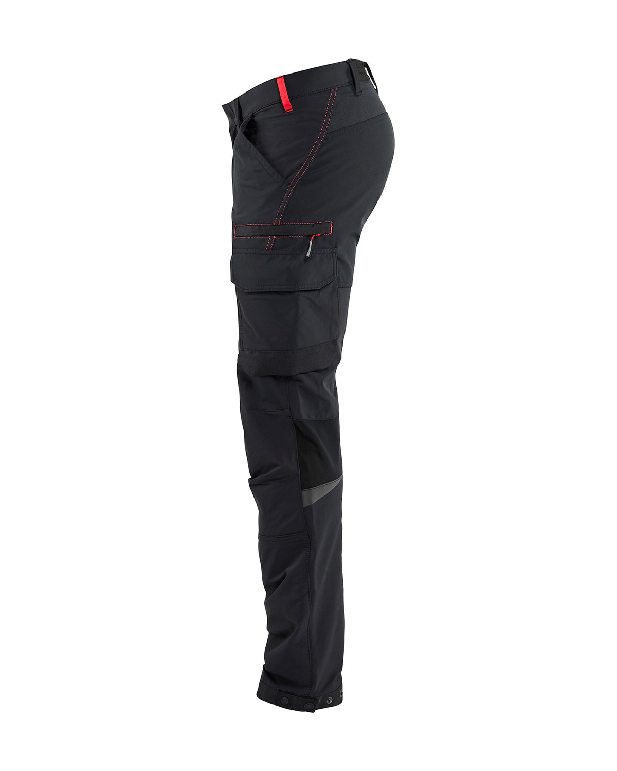 Blåkläder 1422 Stretch Servicehose – schwarz/rot