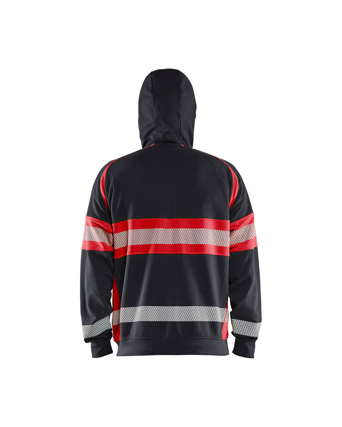 Blåkläder Kl. 1 3552 Warnschutz Kapuzen-Sweatjacke – schwarz/rot