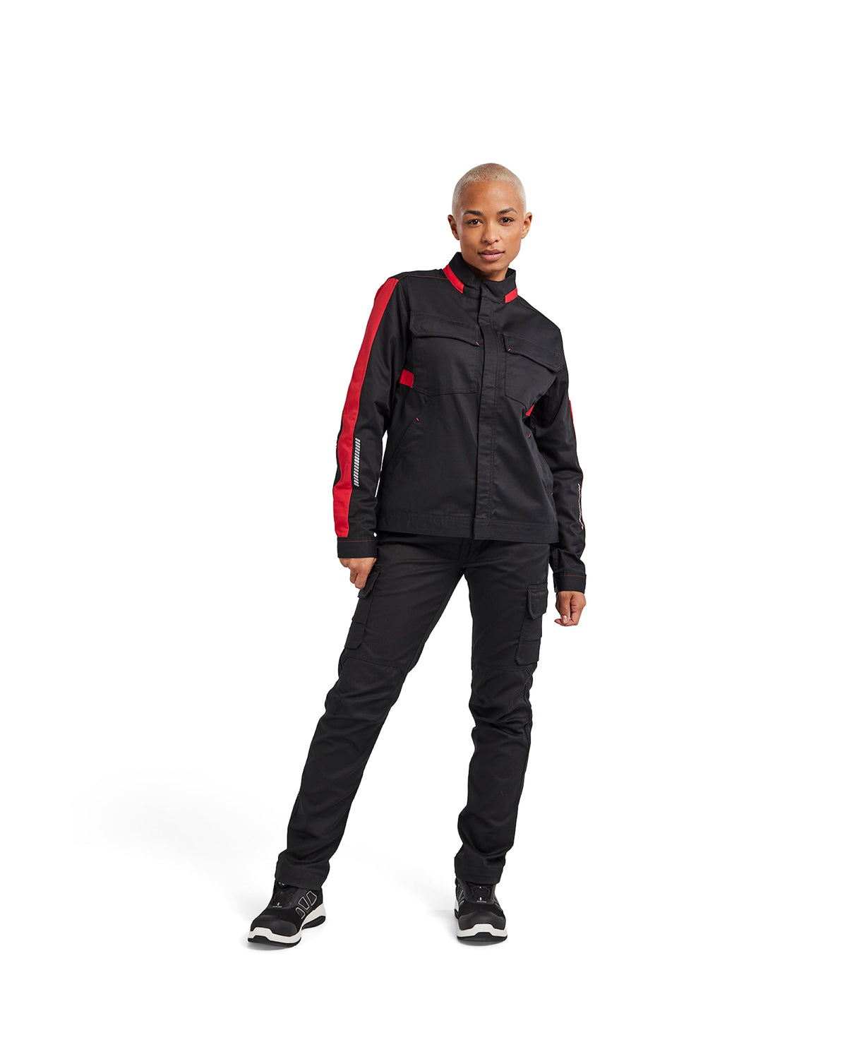 Blåkläder Damen 4443 Industrie Stretch Bundjacke – schwarz/rot