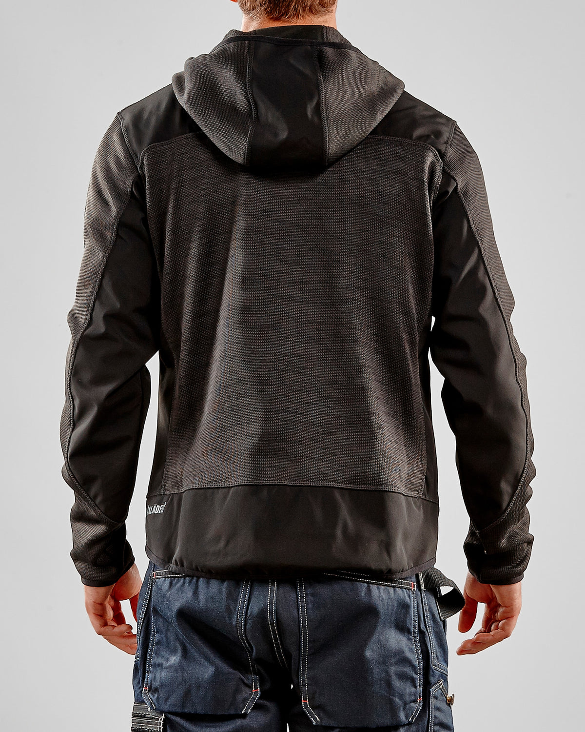 Blåkläder 4930 mit Softshell Strickjacke – dunkelgrau/schwarz