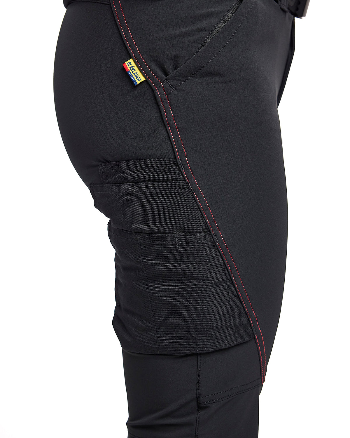 Blåkläder Damen 7122 Stretch Servicehose – schwarz/rot