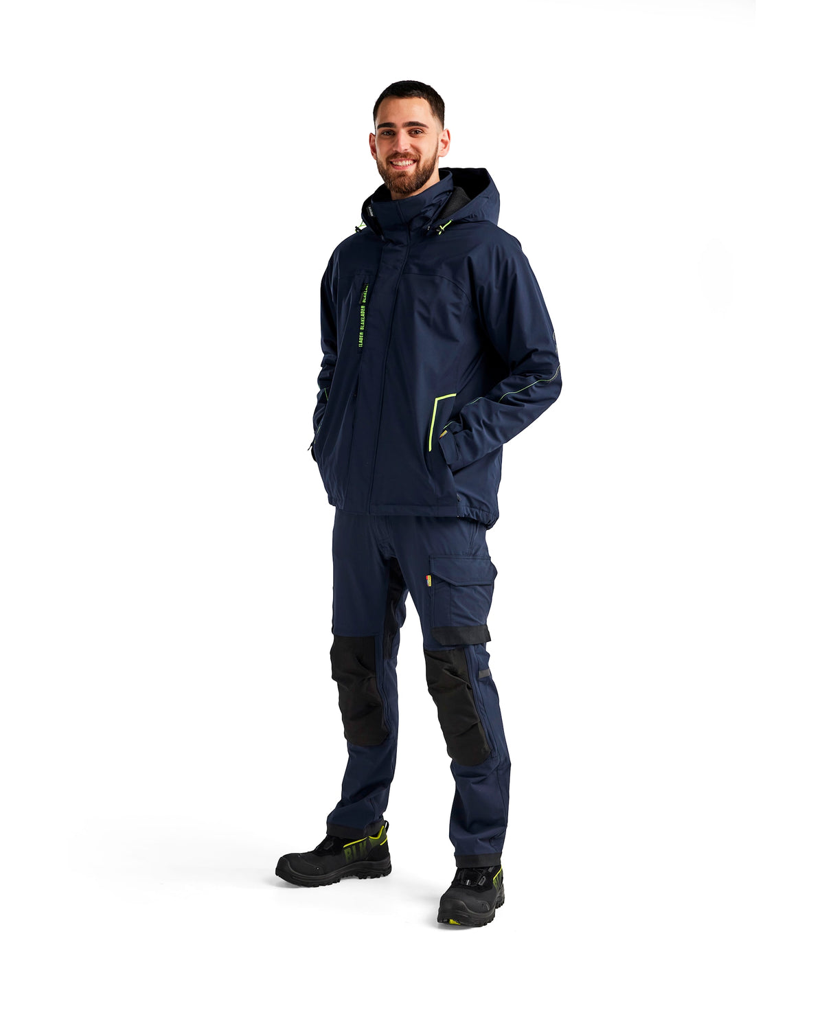 Blåkläder 4484 Stretch Winterjacke – dunkelmarine/gelb