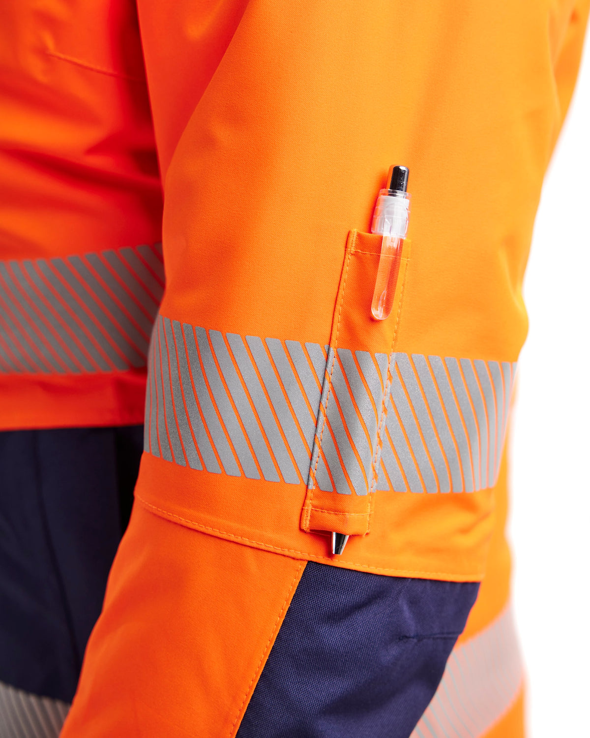 Blåkläder Damen 4456 Warnschutz Winterjacke Kl 2 – orange/marine