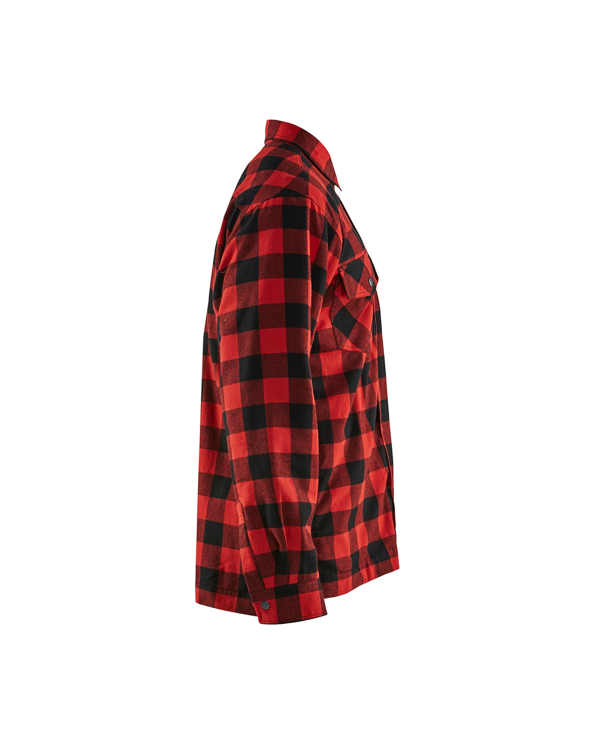 Blåkläder 3225 Gefüttertes Flanellhemd – rot/schwarz