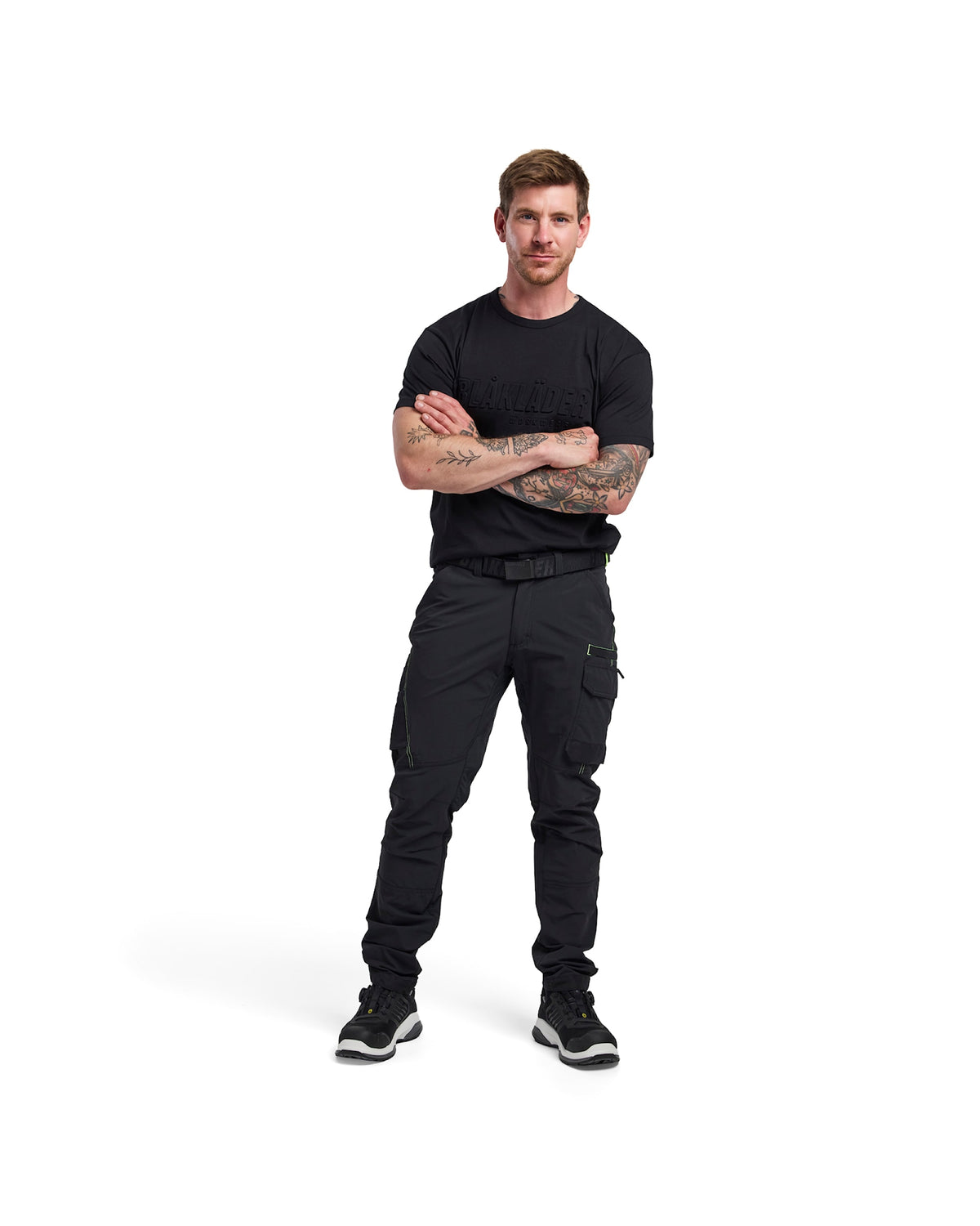 Blåkläder 1422 Stretch Servicehose – schwarz/gelb