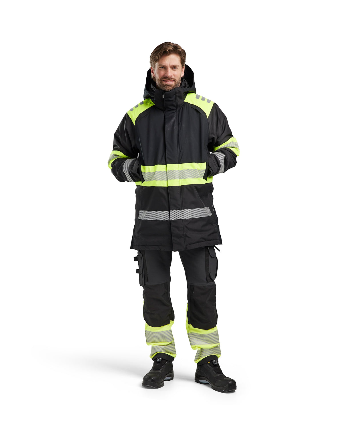 Blåkläder 4485 Warnschutz Winterparka Kl. 1 – schwarz/gelb