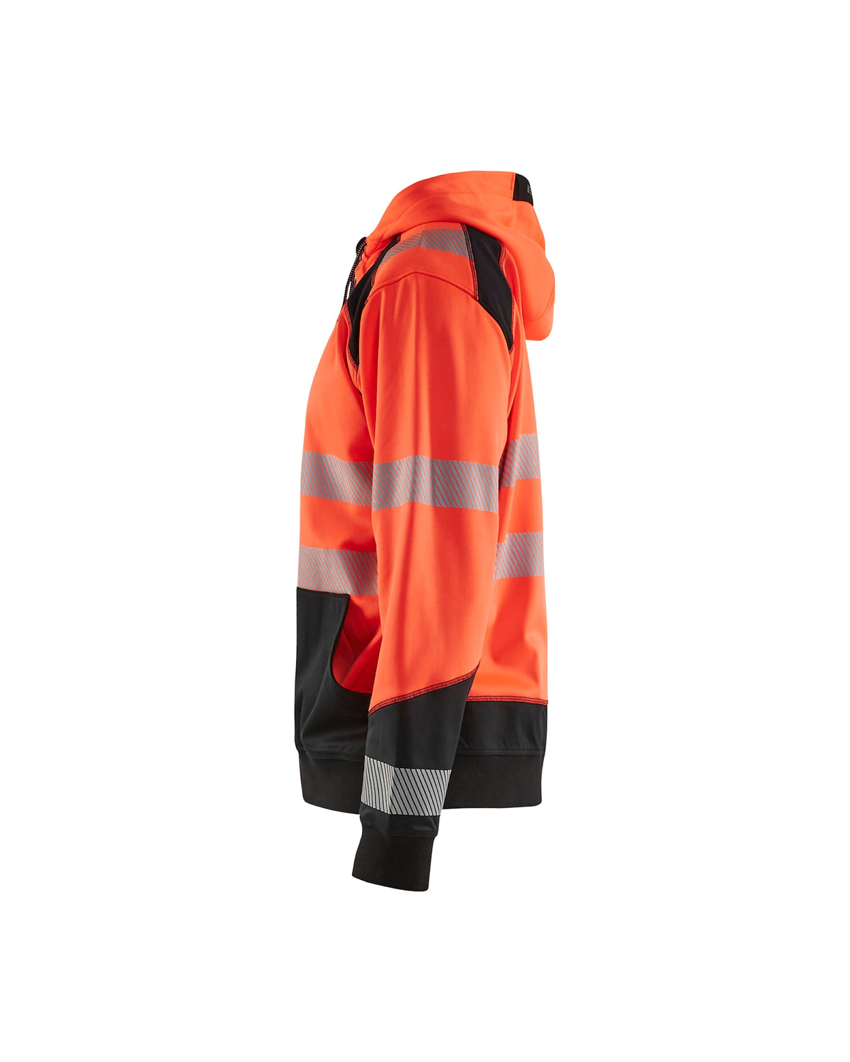 Blåkläder 3546 Warnschutz Kapuzen-Sweatshirt – rot/schwarz