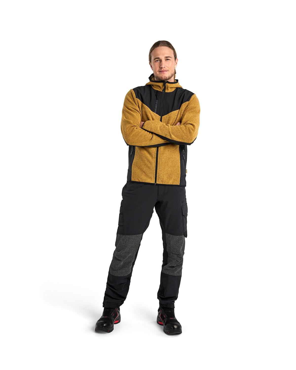 Blåkläder 5940 Strickjacke – honiggold/schwarz