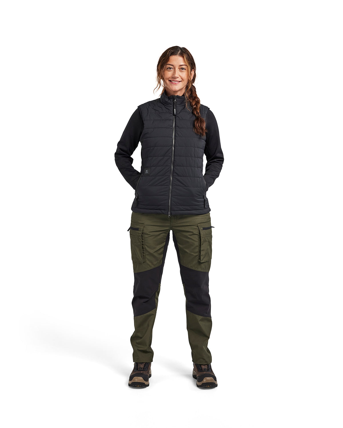 Blåkläder Damen 3881 Selbstheizen. Steppweste schwarz – schwarz