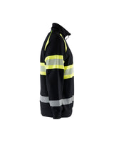 Blåkläder 3553 Warnschutz Zip-Sweatshirt Kl. 1 – schwarz/gelb
