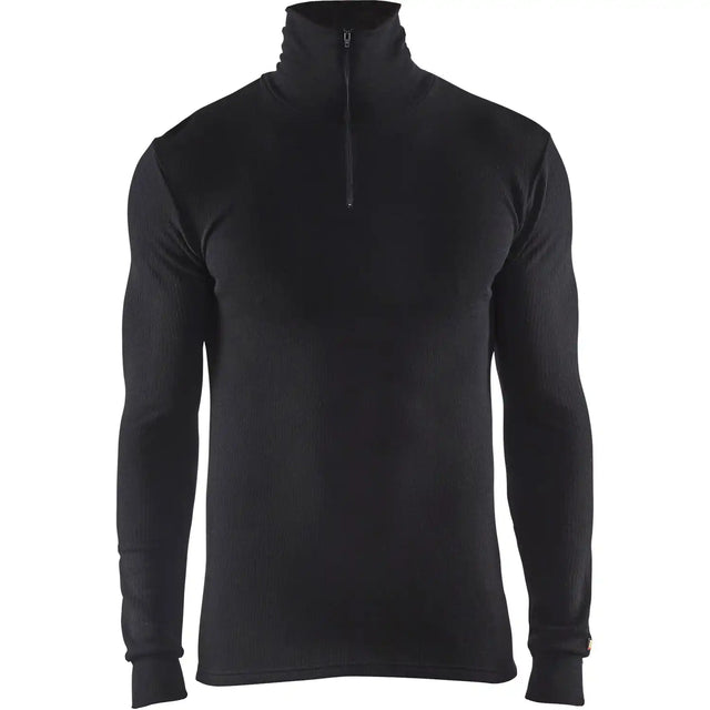 Blåkläder langarm mit Merino 4891 Warm Unterhemd schwarz – schwarz