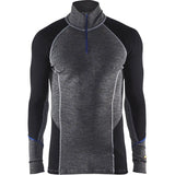 Blåkläder 4899 Warm Merino Zip-Unterhemd lang grau – grau