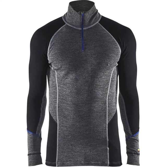 Blåkläder 4899 Warm Merino Zip-Unterhemd lang grau – grau