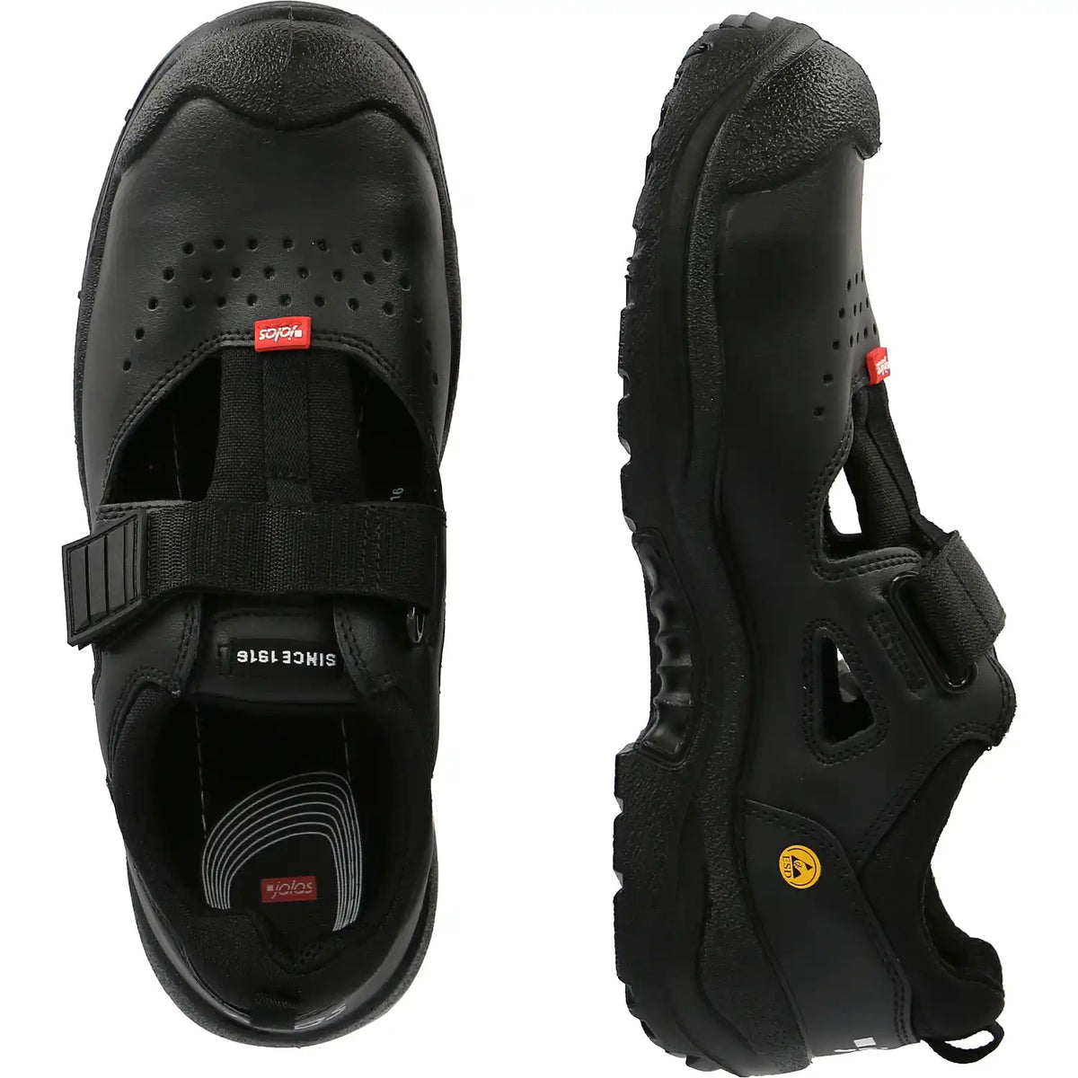 Jalas 3438 Arioso S1P Sicherheitssandalen schwarz – schwarz