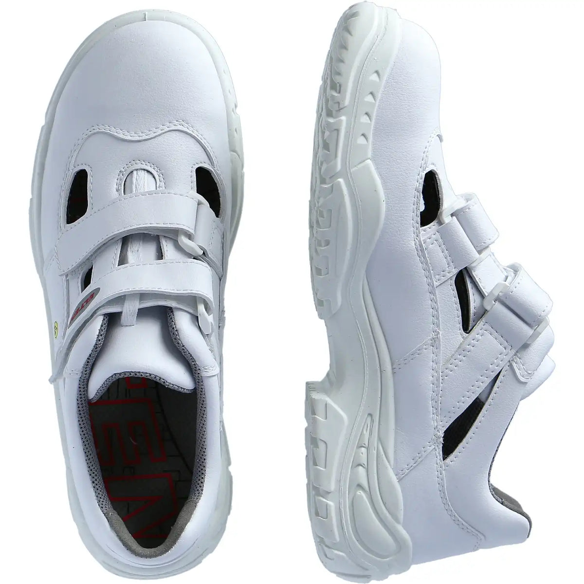 Elten Easy Low ESD S1 Sicherheitssandale weiß – weiß