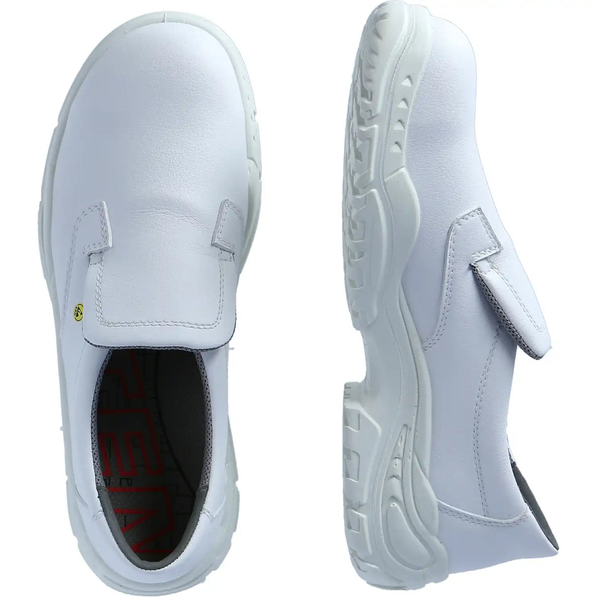 Elten Slipper Low S2 Sicherheitshalbschuh weiß – weiß