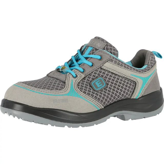 Elten Damen Mila Low ESD S1 Sicherheitshalbschuh grau – grau