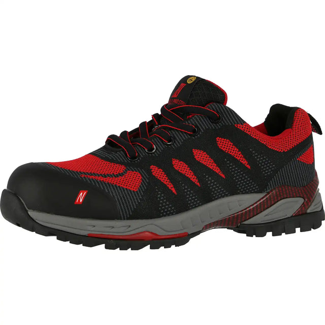 Nitras PRO Step I S1P Sicherheitshalbschuhe rot – rot
