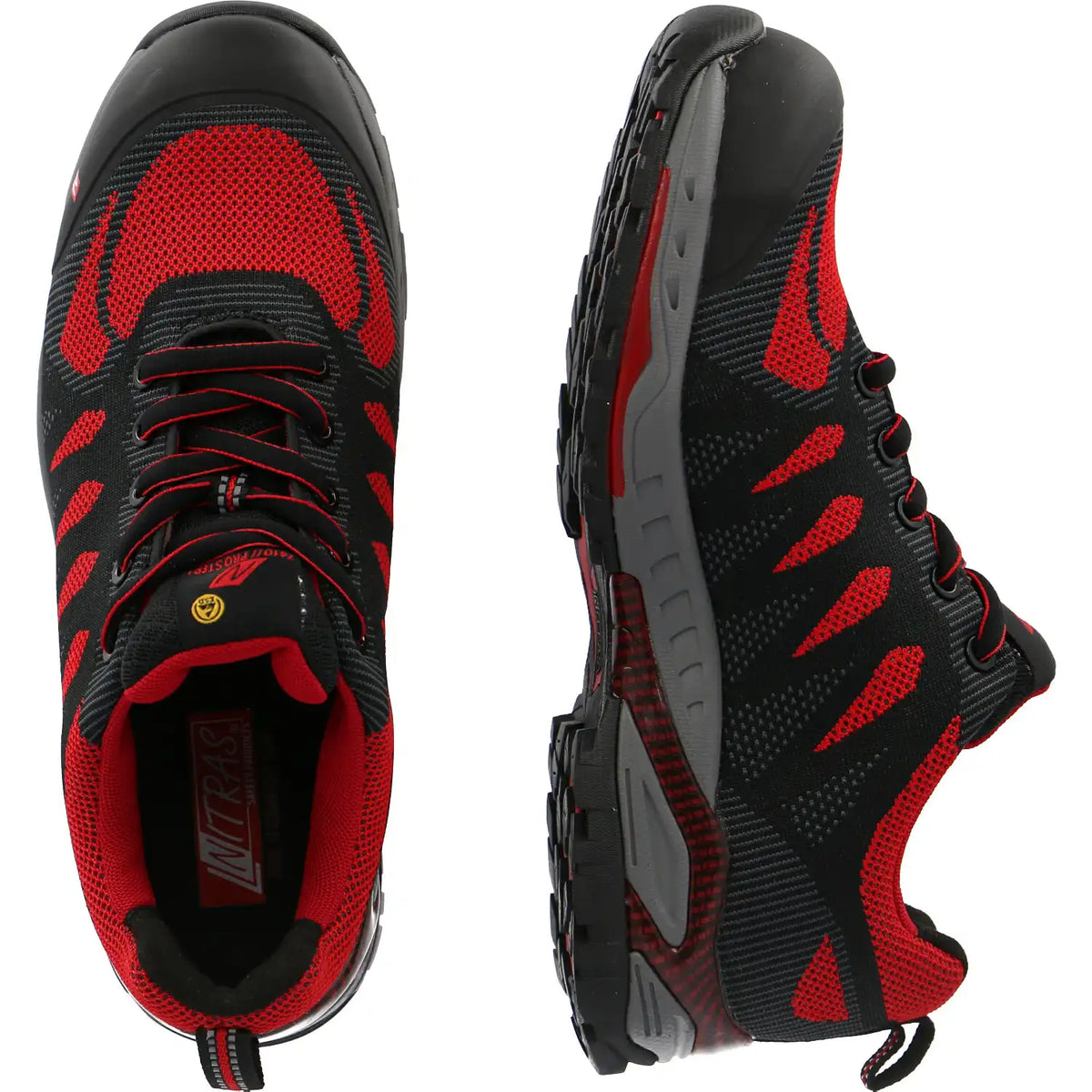 Nitras PRO Step I S1P Sicherheitshalbschuhe rot – rot