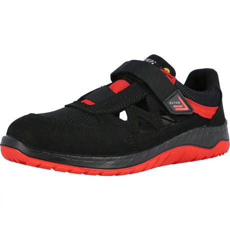 Elten Lonny Easy S1P Sicherheitssandale rot – schwarz